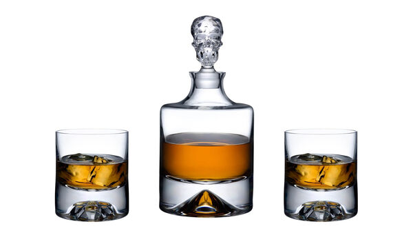 Набор из графина и 2 стаканов для виски Тень 1,25 л, 0,35 мл, хрусталь, Nude Glass