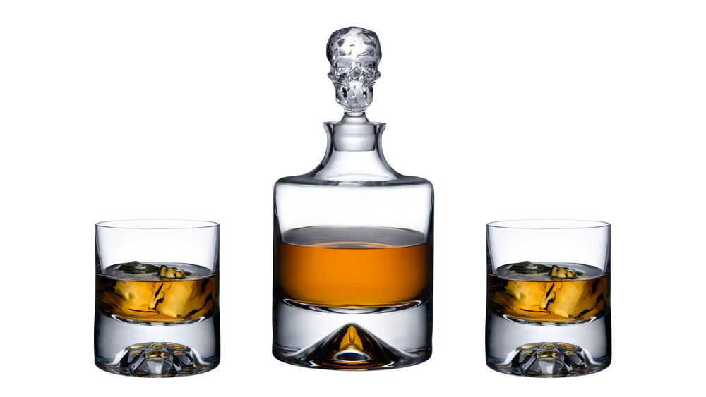 Набор из графина и 2 стаканов для виски Тень 1,25 л, 0,35 мл, хрусталь, Nude Glass - фото 1