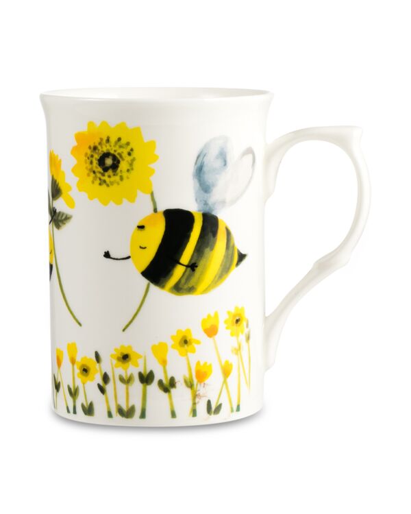 Кружка Buxton Жужжики Шмель 325 мл, фарфор костяной Just mugs