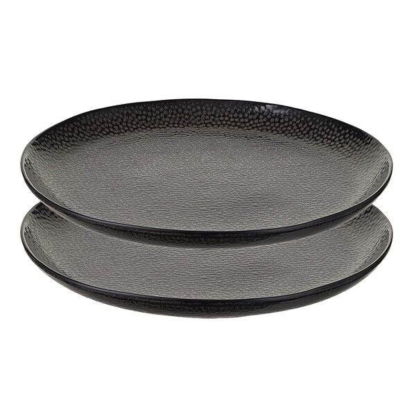 Набор тарелок Dots 21 см, черные, 2 шт.