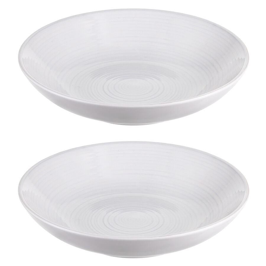 Набор тарелок для пасты In The Village 21,5 см, белые, 2 шт. - фото 1