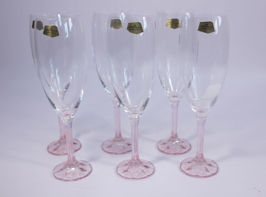 Набор бокалов для шампанского 210 мл 6 шт, Магнолия pink, - фото 1
