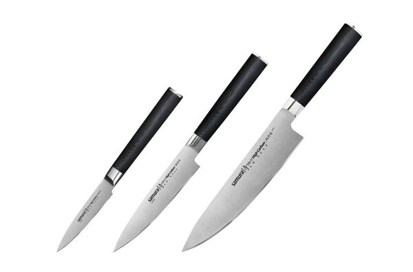 Набор из 3 ножей "Samura Mo-V" (10, 21, 85), G-10 - фото 1