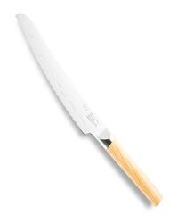 Нож хлебный KAI Магороку Композит 23 см, два сорта стали, ручка светлое дерево - фото 1