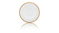 Тарелка суповая Noritake Рочель Золотой кант 21,5 см, фарфор костяной - фото 1