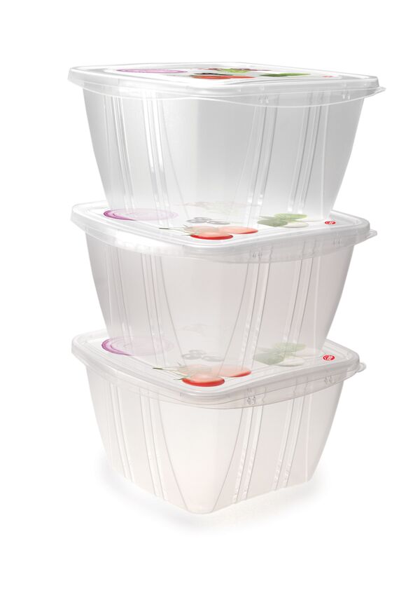 Набор контейнеров для сохранения свежести SNIPS Fresh 1 л, для СВЧ и заморозки, 3 шт, пластик