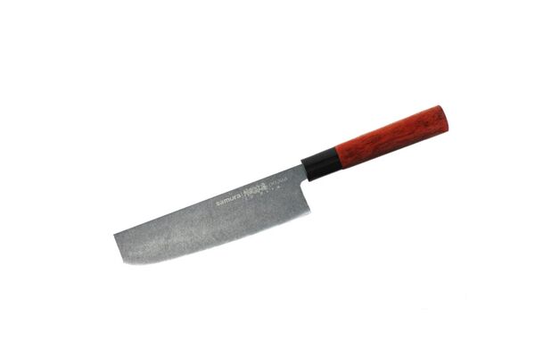 Нож кухонный "Samura OKINAWA" Накири 172 мм, AUS-8 с галт., палисандр