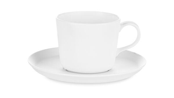 Чашка чайная с блюдцем Narumi 220 мл, белая матовая