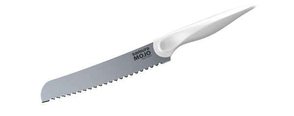 Нож кухонный "Samura MOJO" для хлеба 194 мм, корроз.-стойкая сталь, полипропилен бел.
