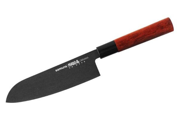 Нож кухонный "Samura OKINAWA" Сантоку 175 мм, AUS-8 с галт., палисандр - фото 1