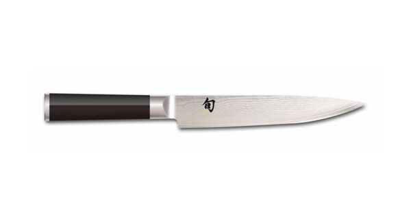 Нож для тонкой нарезки KAI Шан Классик 18 см, дамасская сталь, 32 слоя - фото 1