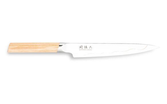 Нож кухонный KAI Магороку Композит 15 см, два сорта стали, ручка светлое дерево - фото 1