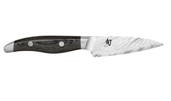 Нож овощной KAI Шан Нагарэ 9 см, дамасская сталь 72 слоя - фото 1