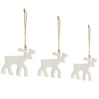 Набор елочных украшений Santa reindeers из коллекции New Year Essential, 3 шт. - фото 1