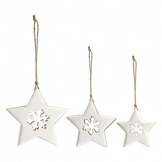 Набор елочных украшений Winter stars из коллекции New Year Essential, 3 шт. - фото 1