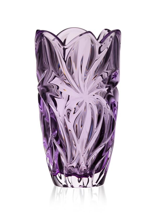 Ваза 28см FLORA amethyst Aurum Crystal