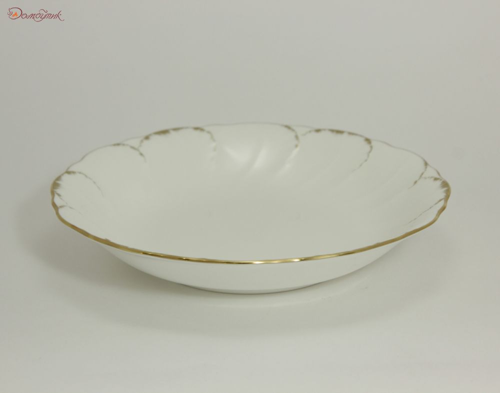 Набор суповых тарелок "Белый с золотом" 20 см, 6 шт. - фото 1