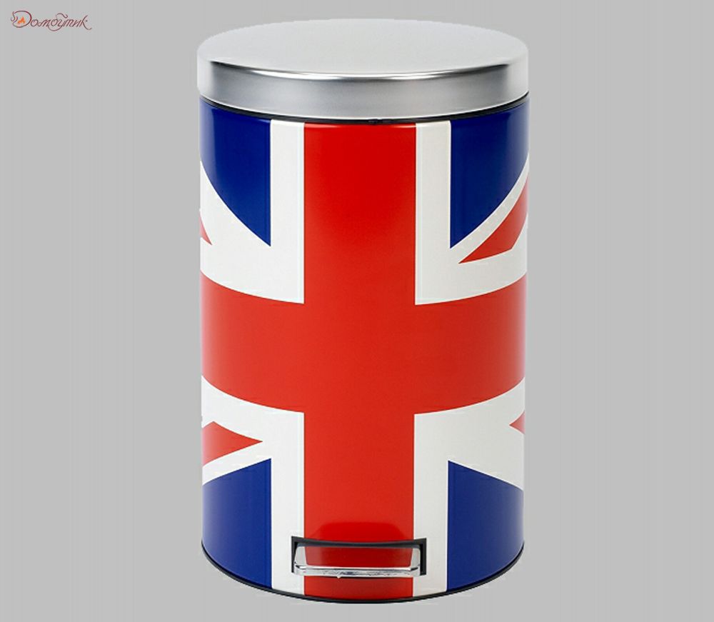 Контейнер для мусора с педалью "Union Jack",12 л - фото 1