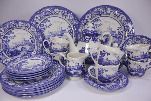 Чайно-столовый набор "Замки синие" на 6 персон, 23 пр. Claytan - фото 1