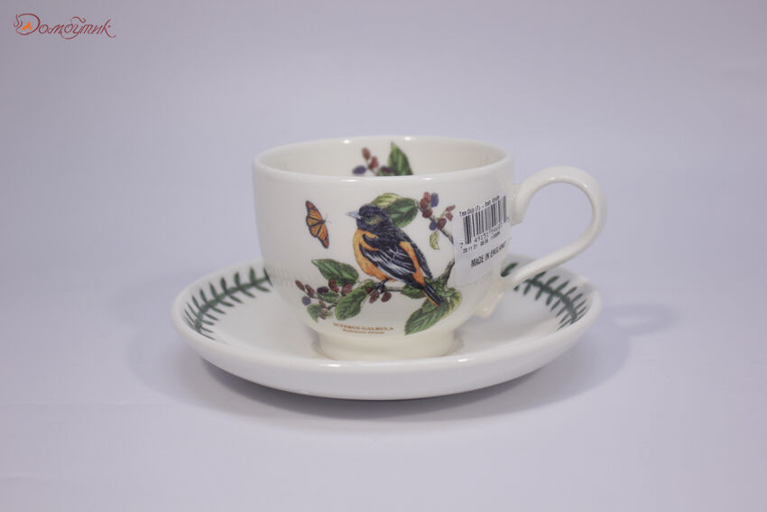 Чашка чайная с блюдцем Portmeirion Ботанический сад.Птицы.Иволга 200 мл - фото 1