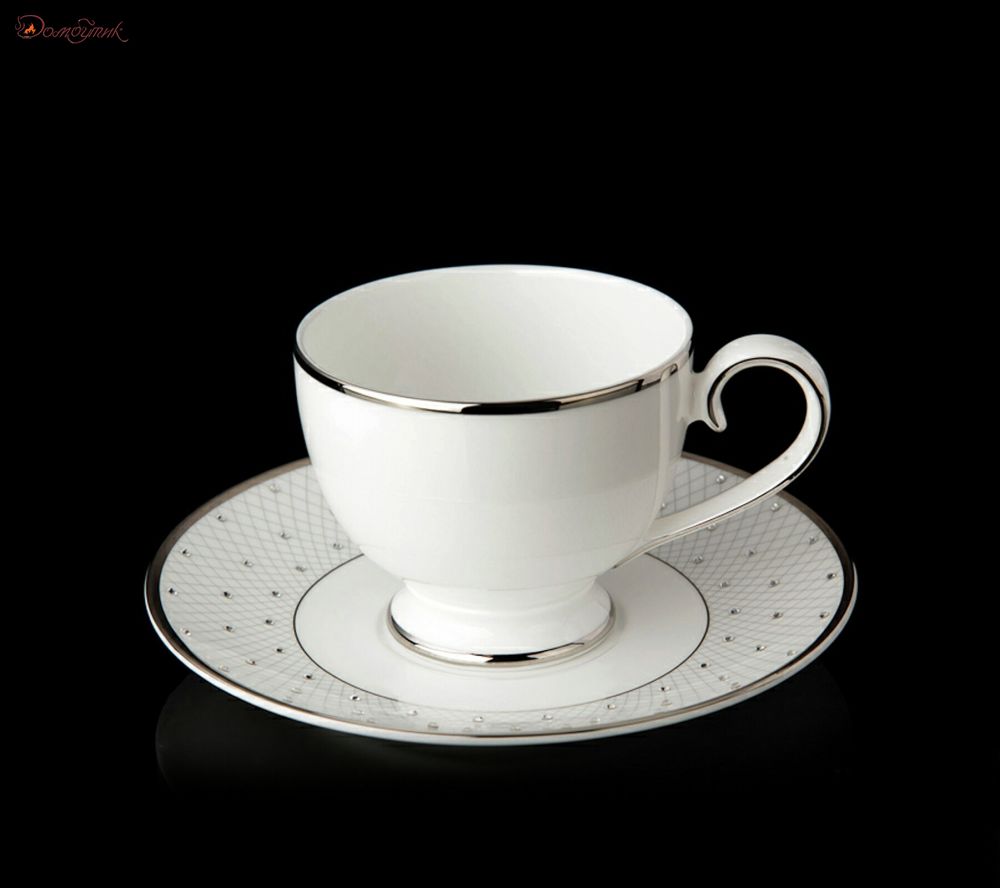 Чайный набор "Принцесс" 250 мл сваровски на 6 персон (12 предметов) - фото 1
