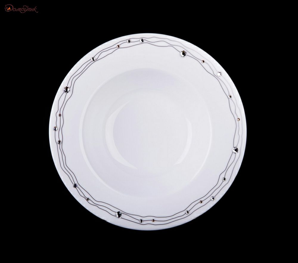 Набор тарелок "Юпитер" сваровски 21 см, 6 шт. - фото 1