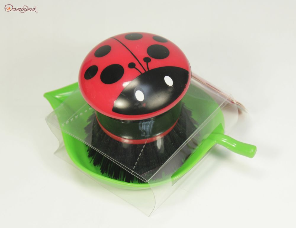 Щётка для мытья посуды на подставке "Ladybug" - фото 1