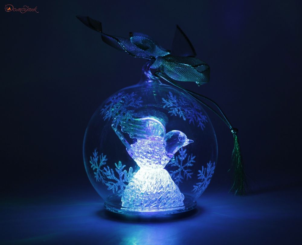 Новогоднее украшение "Новогоднее ассорти" : Голубь (светящийся) - фото 1