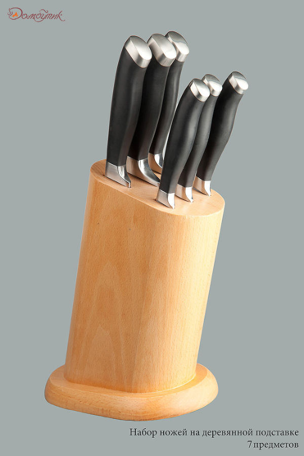 Набор ножей на деревянной подставке 6 предметов