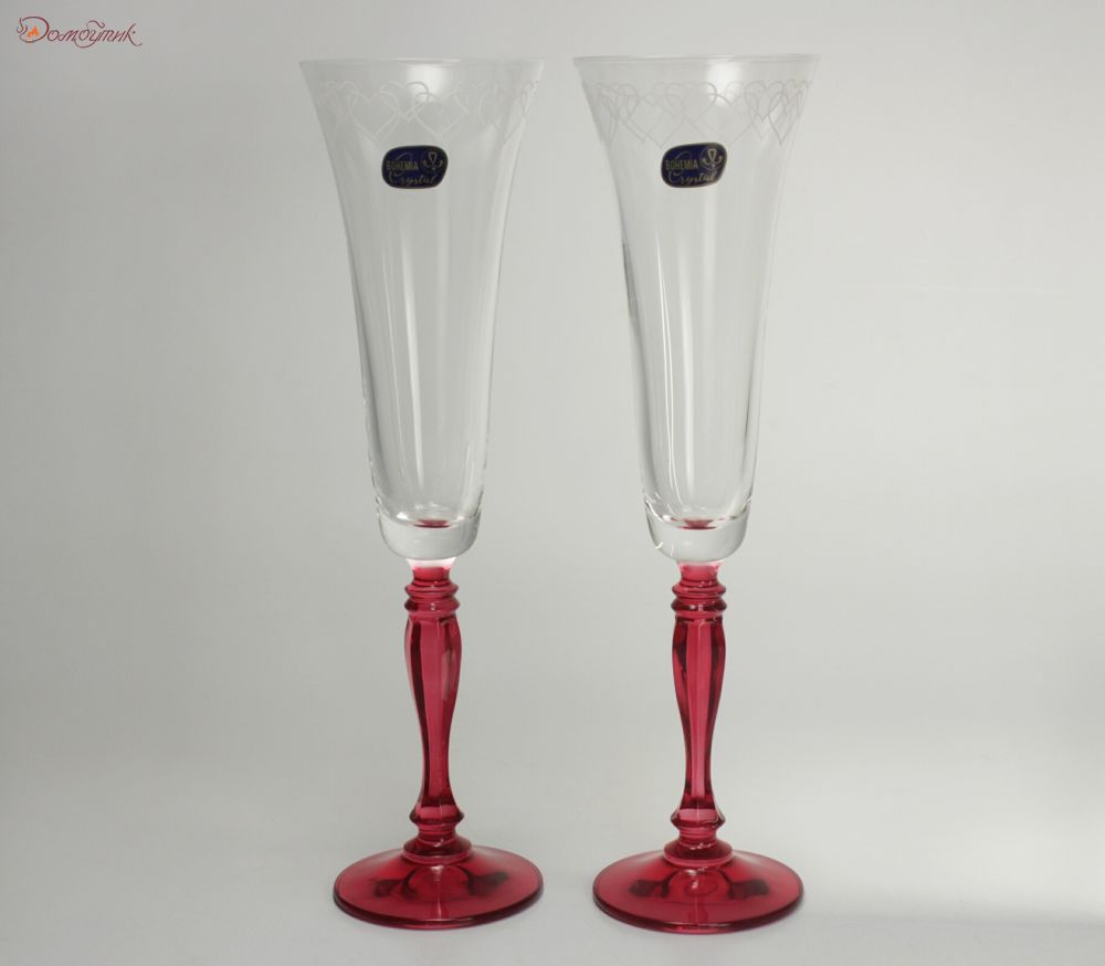 Свадебный набор бокалов для шампанского "Виктория" 180 мл, 2 шт. - фото 1