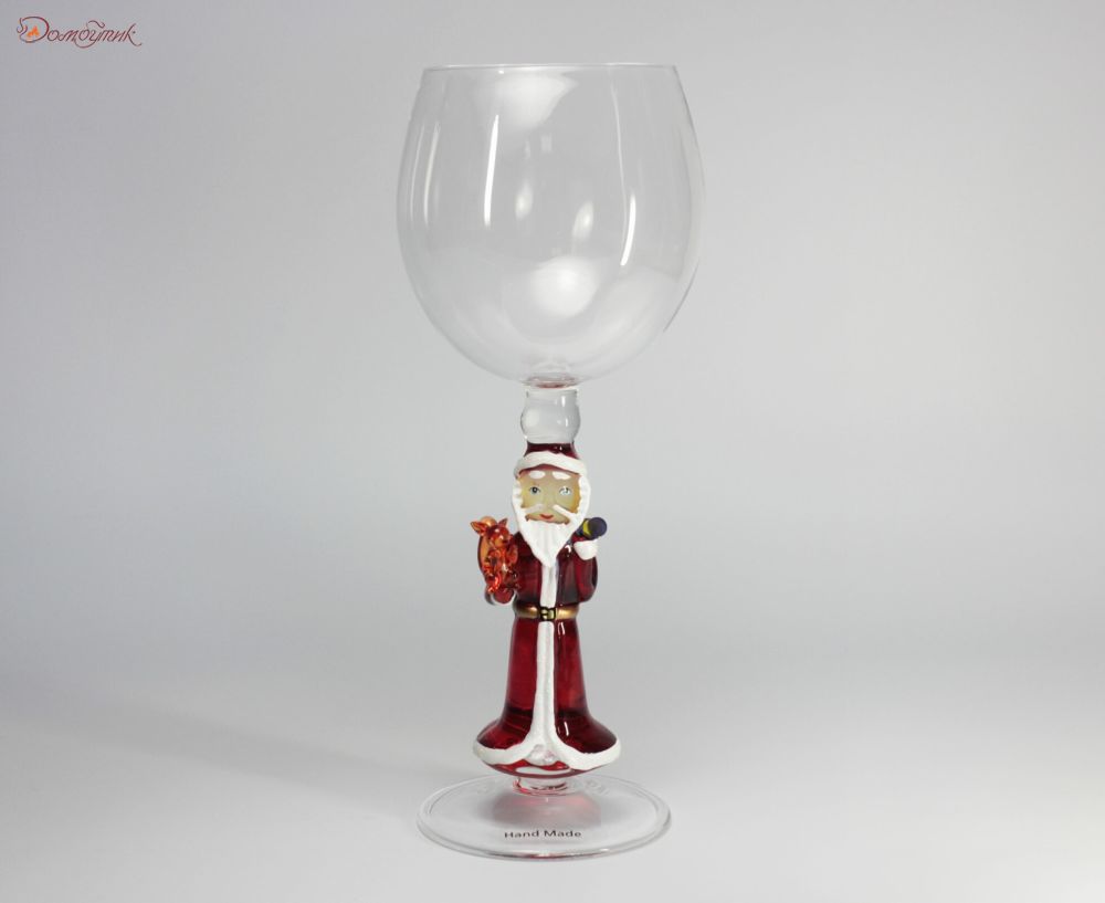 Бокал для вина "Дед Мороз с белочкой" 380 мл - фото 1