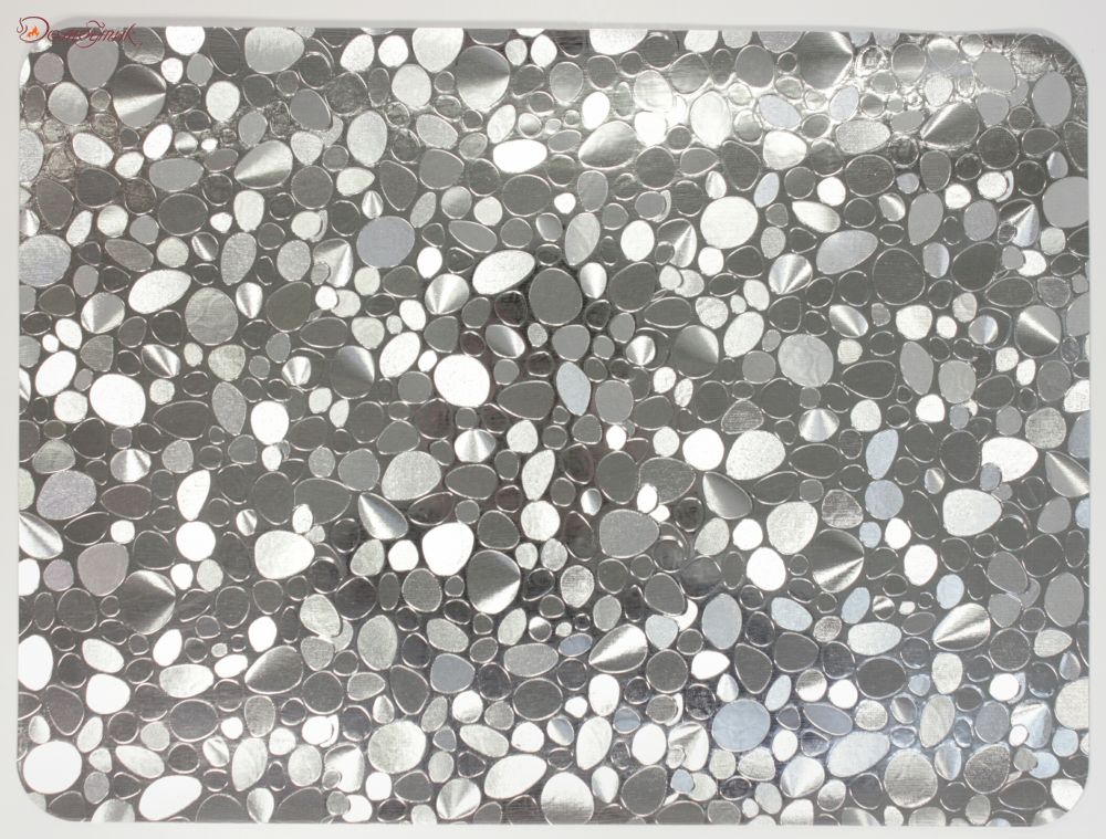 Сервировочная подставка "Камушки серебро" 39х29 см - фото 1