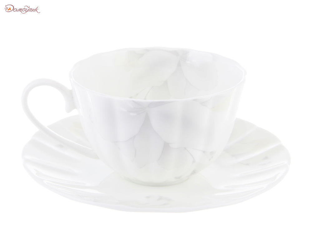 Набор чашка чайная с блюдцем"Магнолия Грэй ", 300мл - фото 1