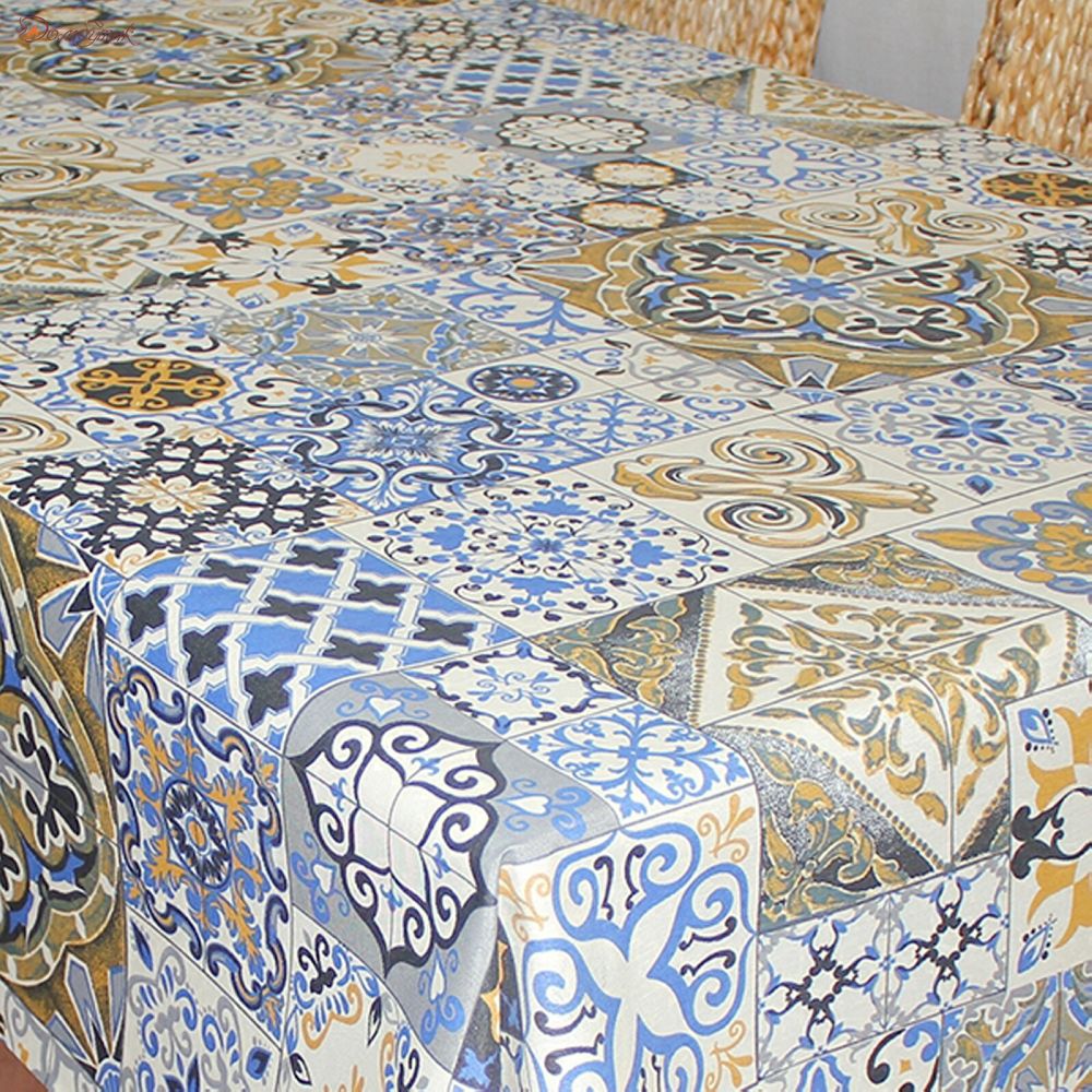 Скатерть "Мозаика синяя" 120х140 см - фото 1