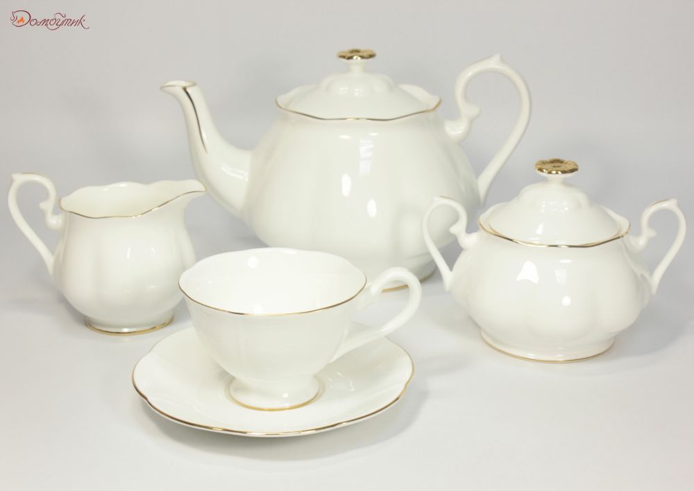 Чайный сервиз на 6 персон "Блан-де-Неж" (15 предметов) - фото 1
