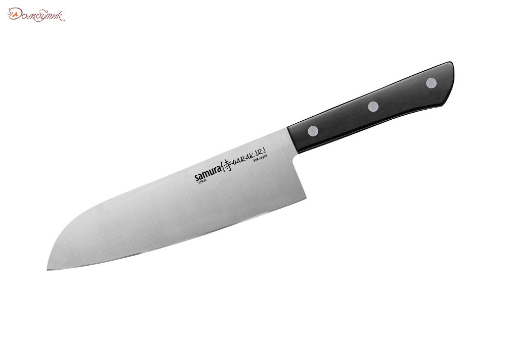 Нож кухонный "Samura HARAKIRI" Сантоку 175 мм, корроз.-стойкая сталь, ABS пластик - фото 1