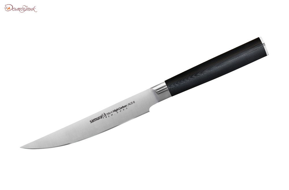 Нож кухонный "Samura Mo-V" для стейка 120 мм, G-10 - фото 1