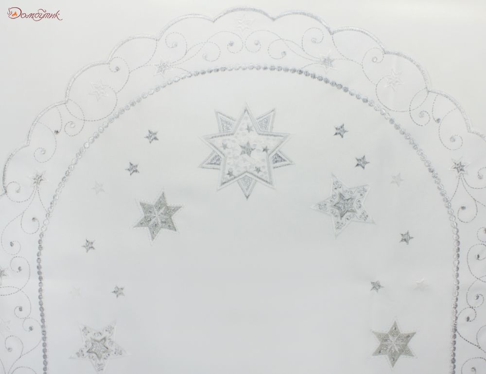 Салфетка овальная "Рождественская звезда" 120х60 см - фото 1