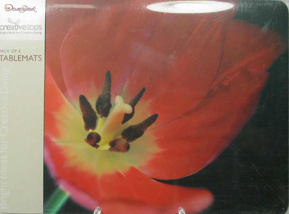 Средние подставки под горячее "Ночные тюльпаны", 6 шт. - фото 1