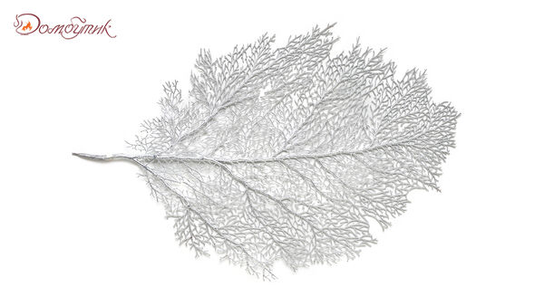 Салфетка подстановочная "Листья" 35х56 см (серебро)