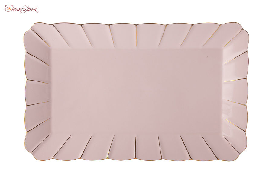 Блюдо прямоугольное (розовое) Свежее дыхание в подарочной упаковке, 30х18.5см - фото 1