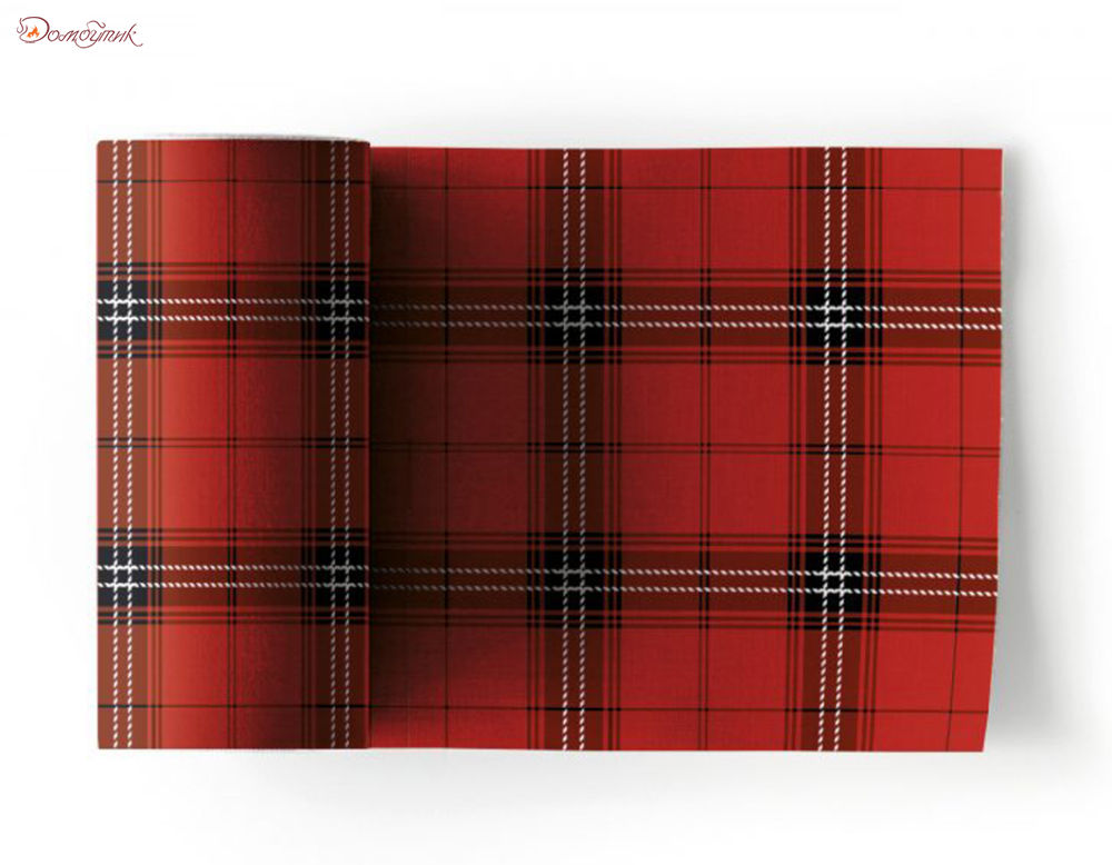 Салфетки 11х11см 50шт в рулоне, Cotton Tartan Christmas - фото 1