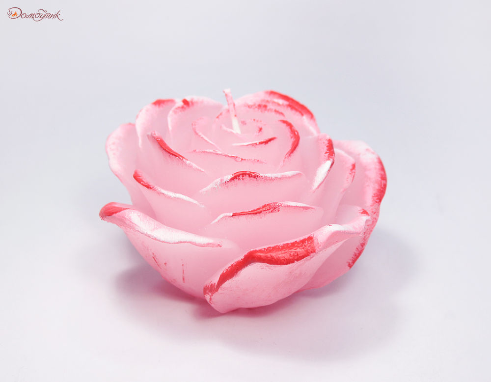 Свеча "Роза", светодиодная низкая 12,5х7,5 см (Rose) - фото 1