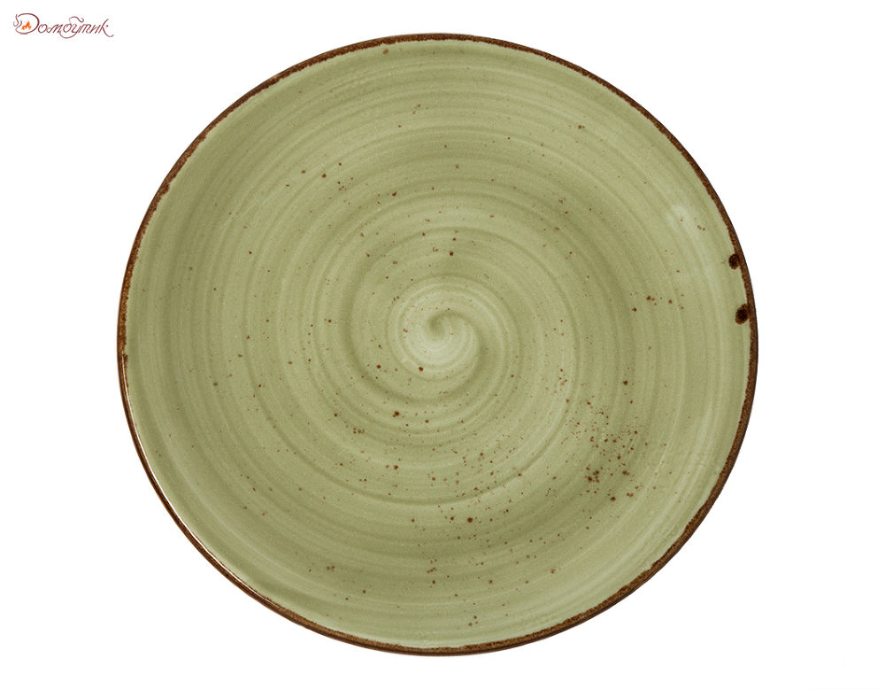 Обеденная тарелка Rustics 28 см, зеленая. - фото 1