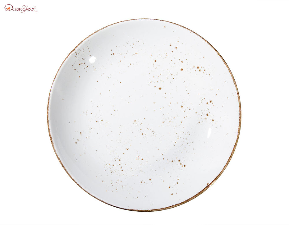 Тарелка для пасты Rustics 25,5 см, белая. - фото 1