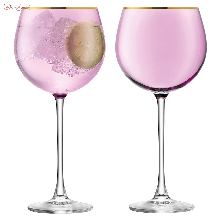 Набор из 2 круглых бокалов Sorbet 525 мл розовый - фото 1