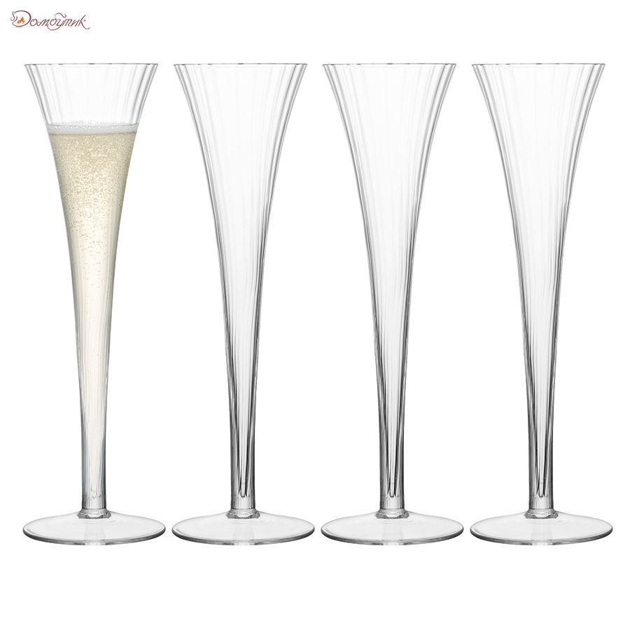 Набор из 4 бокалов-флейт для шампанского Aurelia 200 мл - фото 1