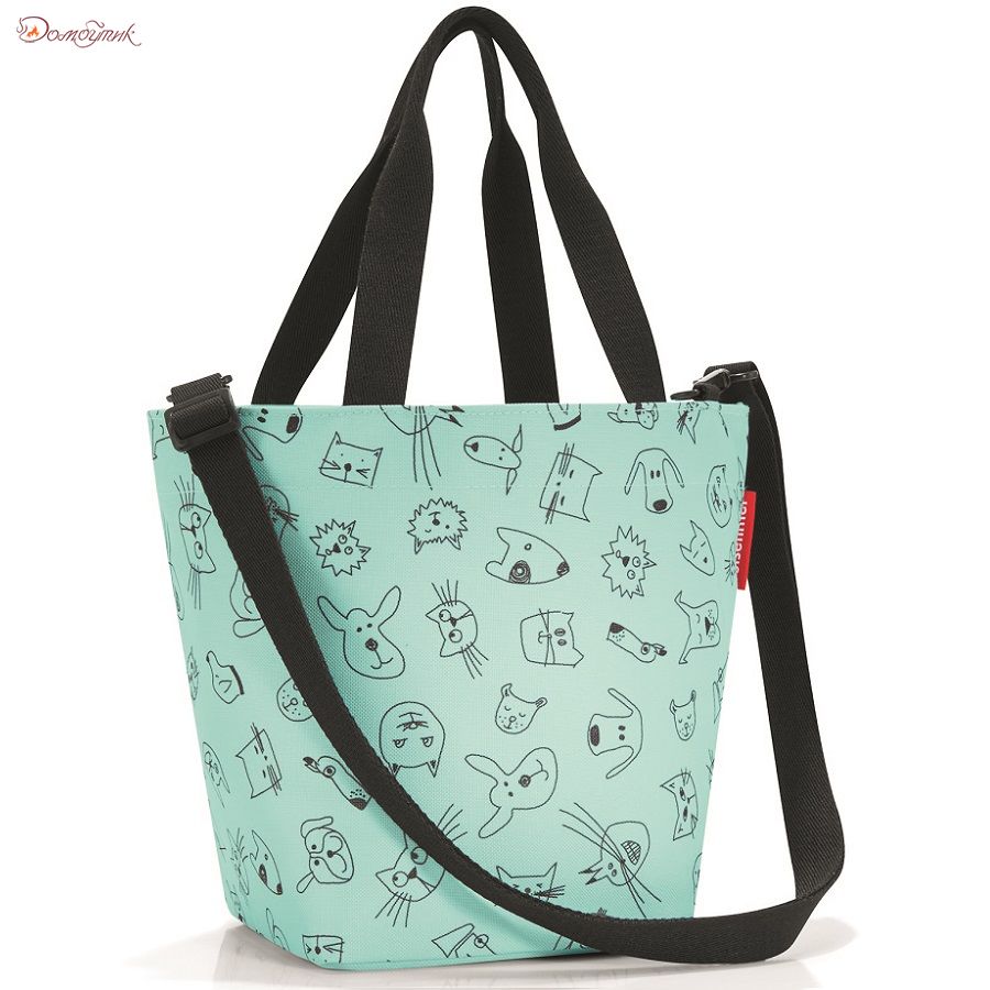 Сумка детская Shopper XS cats and dogs mint - фото 1