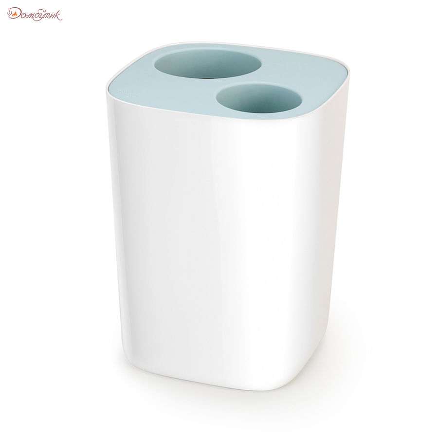 Контейнер мусорный Split™ для ванной комнаты, бело-голубой - фото 1