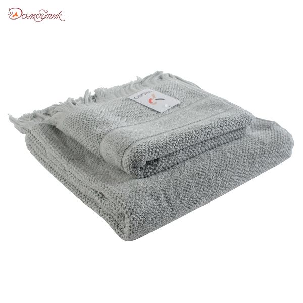 Полотенце для рук декоративное с бахромой серого цвета Essential, 50х90 см, Tkano